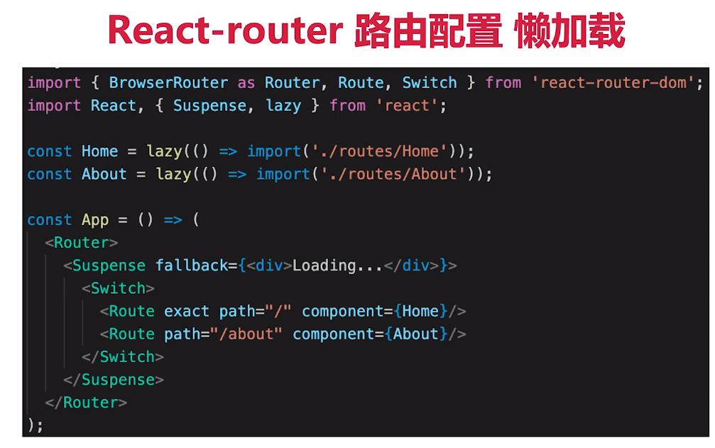 react-router懒加载